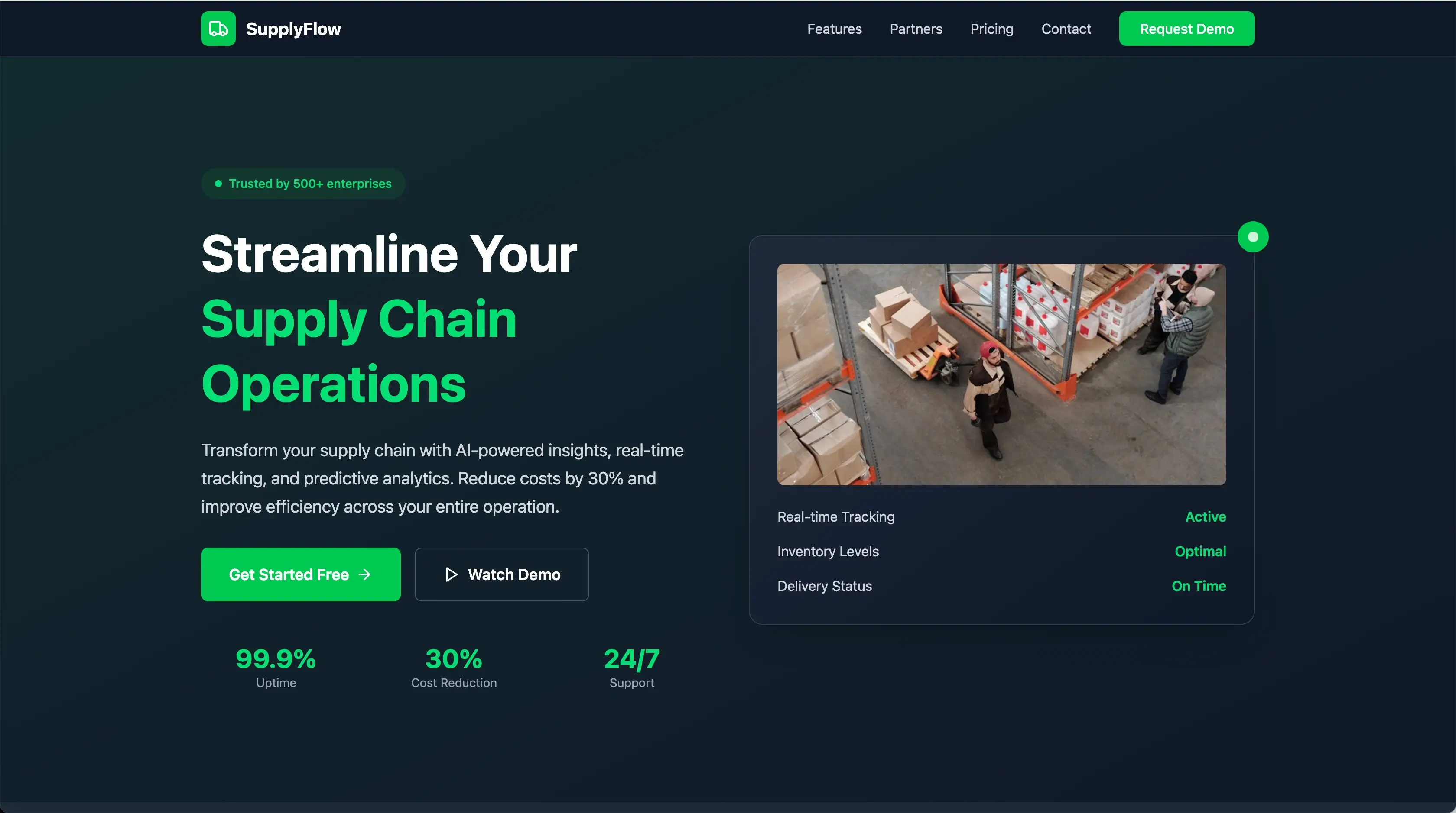 Supply Chain Software Website